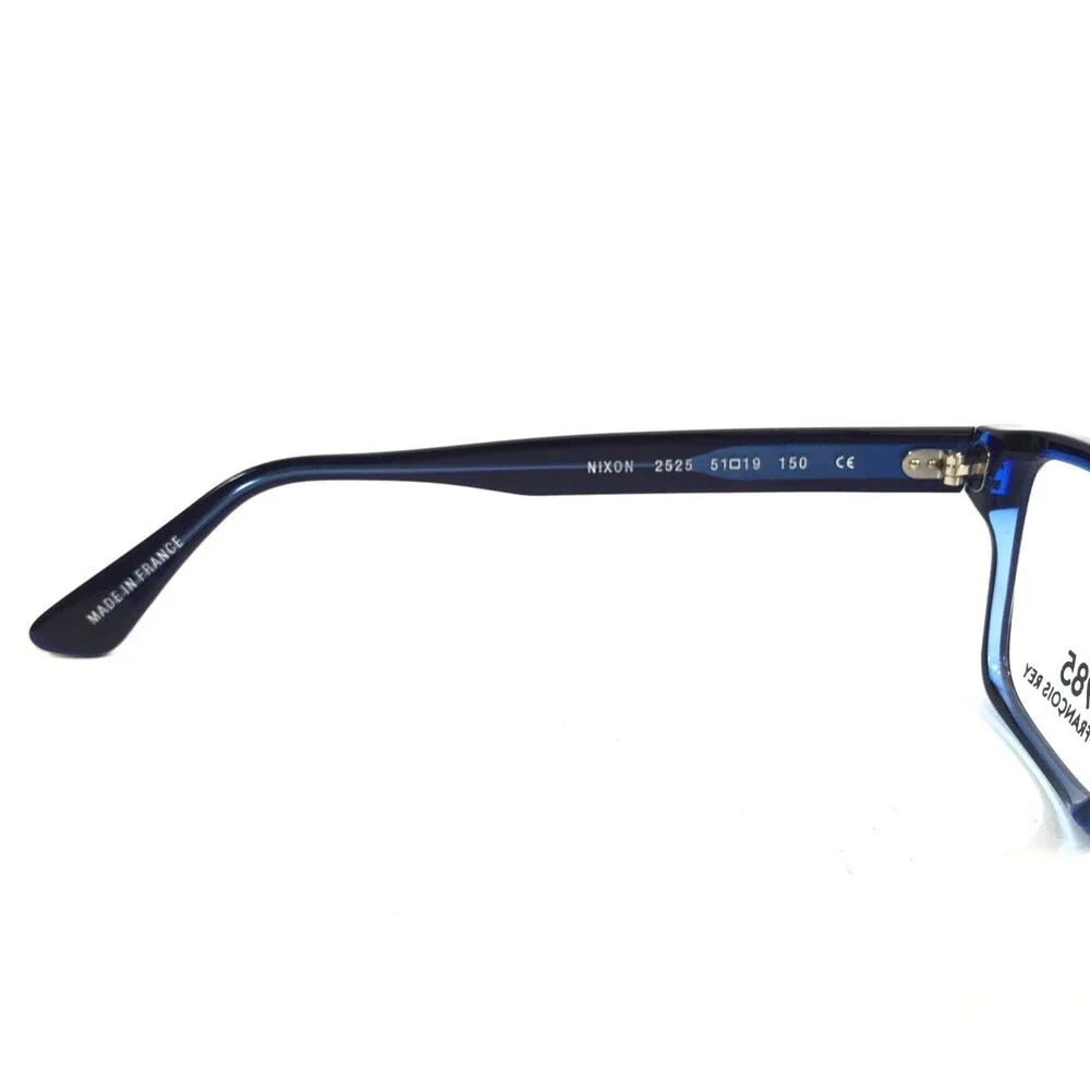 Jean-Francois Rey Eyeglasses Frames NIXON 2525 Black on Clear Blue 51-19-150